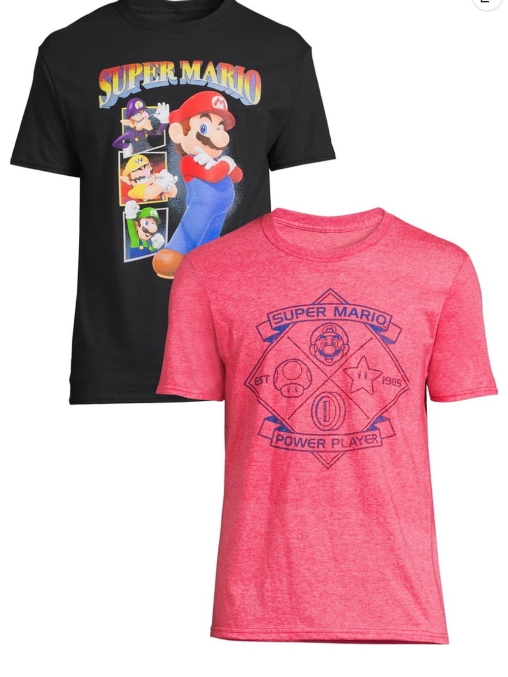 Nintendo ' Short Sleeve Graphic Tee – Black & Pink